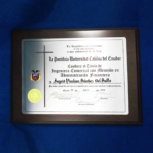 Placa Réplica Títulos