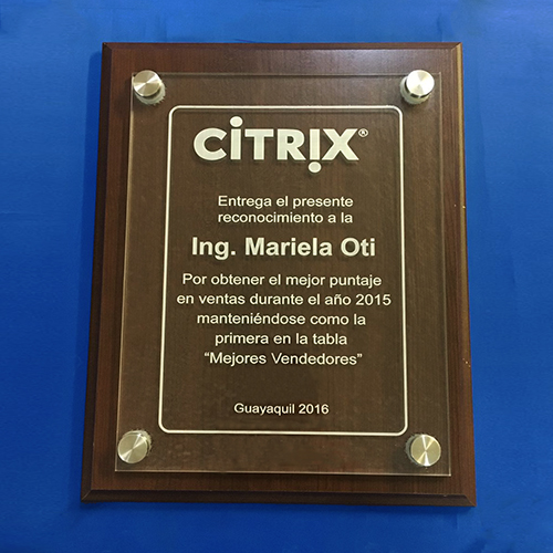 Placa de Madera con Acrílico